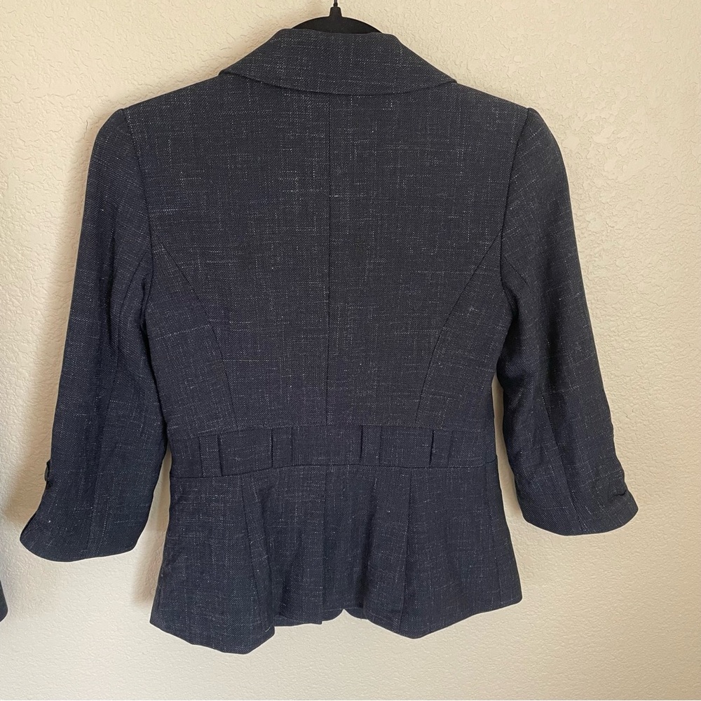 Classiques Entier Navy Virgin Wool Linen Blend Suit Set 2 Career Work Office - Picture 9 of 16